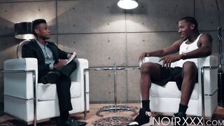 Interview with baller Deep Dic turns to ball sucking and anal pounding