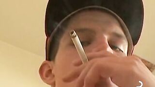 The cocksucking and chain smoking session with Twink