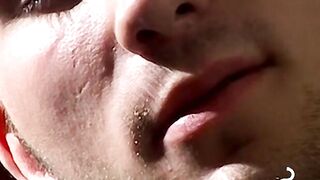 Horny twink smoke addict loves a threesome fucking