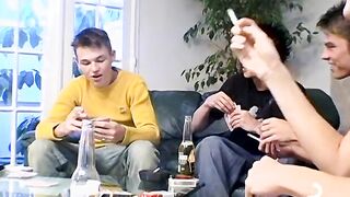 twinks smoking and drinking get horny and fuck each other