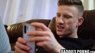 DaddiesPorno.com - Stepdad sneaking in his sons bedroom to jerk off on him