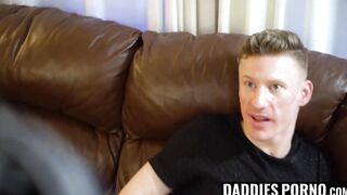 DaddiesPorno.com - Stepdad sneaking in his sons bedroom to jerk off on him
