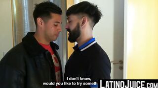 LatinoJuice.com - Latino stud Francis gets dripping wet facial cum from Gustavo