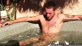 Horny stud Corey Gunz buries his aroused cock inside his sex toys