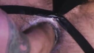 Four guys going at it full blast demolishing, groaning, deep fisting, stretching, the