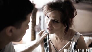 Forbidden threesome with stepmom Syren De Mer for brothers