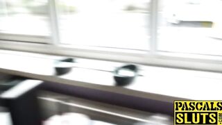 UK babe with big boobs gets her fat ass spanked during sex
