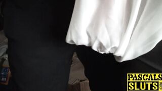 UK babe with big boobs gets her fat ass spanked during sex