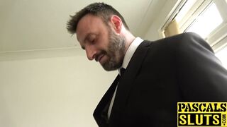 Chubby submissive British woman has a rough fuck session