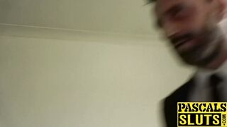 Chubby submissive British woman has a rough fuck session