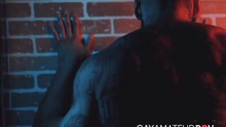 Muscular Tony D Angelo hard banged blindfolded Rocky Vallarta in the shadow