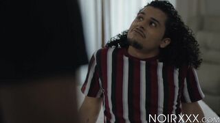I slide my big black cock into wavy haired Armond Rizzos delicious ass