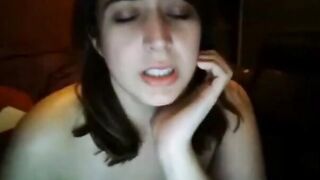Huge Natural Tits Babe Rubbing Her Pussy