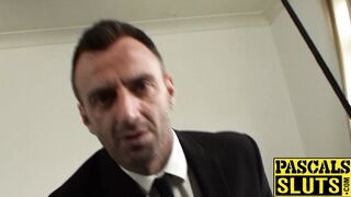 Extremely sexy sub ass destroyed in BDSM threesome