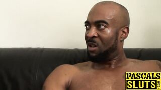 Extremely sexy sub ass destroyed in BDSM threesome