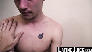 LatinoJuice.com - Beautiful boy Esteban gobbles my uncut cock and eats my sticky load