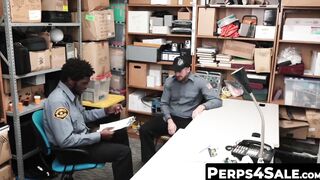 Perps4Sale.com - Hunk Black cop teases unshaved Inked Jock suspect and fucked