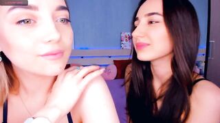 Sensual young lesbo 18 with tiny titties having fun
