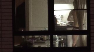 Nude bimbos Cooking Into The Kitchen