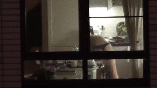 Nude bimbos Cooking Into The Kitchen
