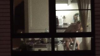 Nude bimbos Cooking Into The Kitchen
