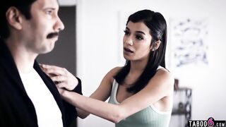 Insomniac stepdad lusts for Cutie hispanic eighteen step-daughter Savannah Sixx