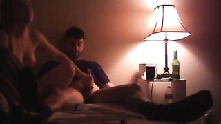 Topless sister jerks me off while watching Netflix