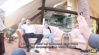 HUNT4K. Cuckold should view how rich man fucks his GF