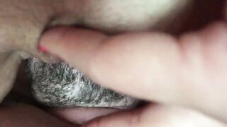 Jerking off his cock while sitting on his face