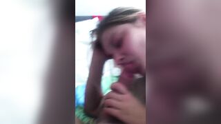 Blowing penis
