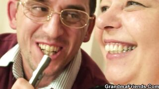 2 buddy share mature old plumper point of view
