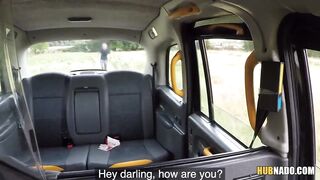 Taxi driver plays with Honour May's butt while fucking her