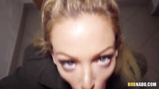Well-shaped blonde Isabella Deltore fucks for some money