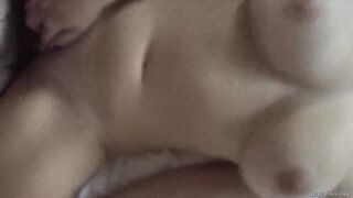 Dude fucks his huge saggy melons GF inside point of view