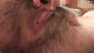 Unshaved MILF having fun with her turned on pussy