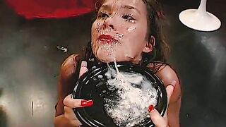 (GGG) Christina's first Bukkake