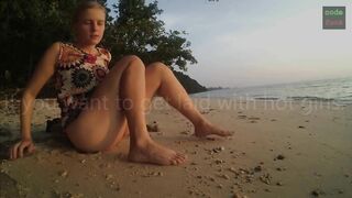 Sex on the beach with a young blonde