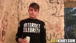 Cutie Cameron James jerked his cock while sucking the cock of hottie Sebastian Kane a