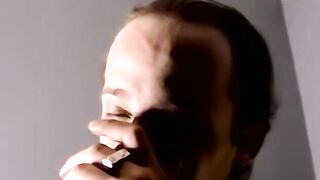 Handsome amateur jerking off his thick cock in kinky solo