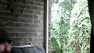 Fat amateur guy blows hairy cock and receives a big load