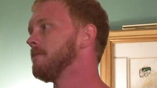 Hung mature daddy masturbates before a massive cumshot