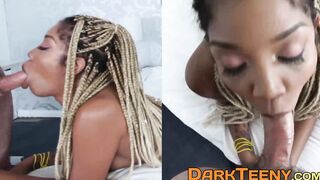 Black slut Lotus Lain sucks big dick and takes it in pussy