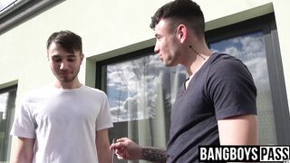 Beautiful twink sucks jocks cock in wet sixtynine action