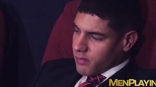 Horny suited stud Bastian Karim fucked hardcore bareback