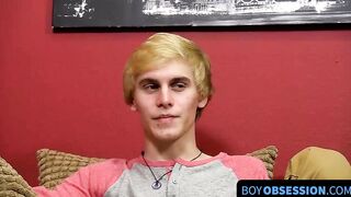 BoyObsession.com - Cooper Steel's smooth ass stretched by a massive toy for fun