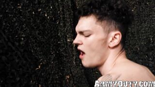 Military studs Jason Windsor and Tyler James does different type of drilling