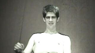 Cute amateur guy jerking off big dick and fucking sex doll