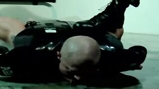 Star player Beau Sinclair endures the continued zapping of the collar