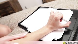 Busty stepmom helps me with my homework
