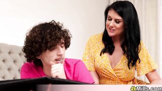 Busty stepmom helps me with my homework